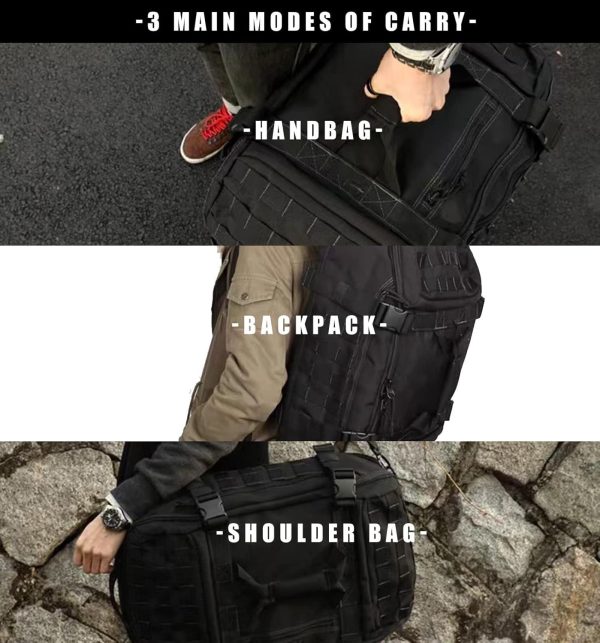 Gym Bag Duffle Bags Backpack - Travel Weekender Bag for Men Women Workout Bag for Military,Sports,Overnight,Basketball,Tactical,Football,Waterproof & Tear Resistant - Image 9